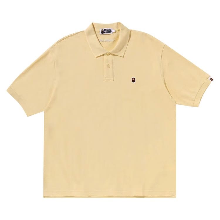 BAPE Ape Head One Point Polo Yellow