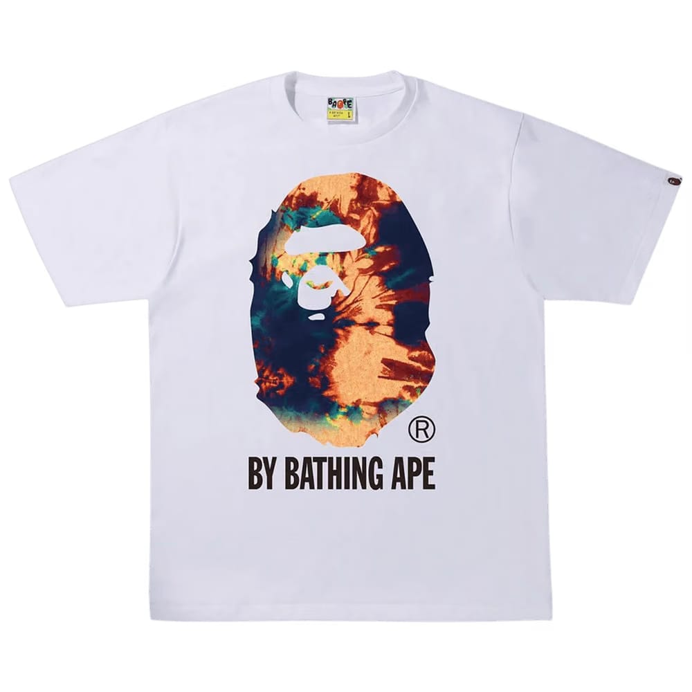 BAPE Tie Dye By Bathing Ape T-Shirt White/Navy