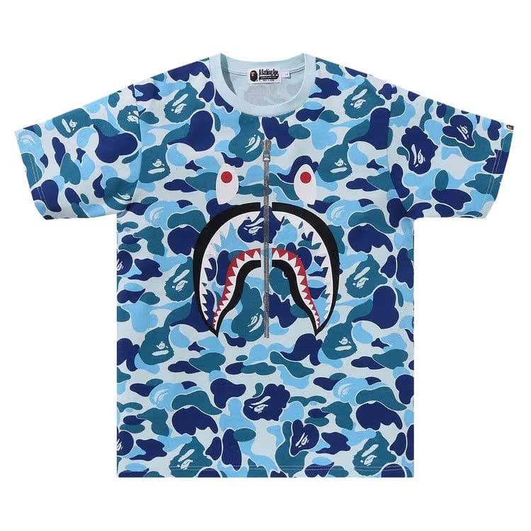 BAPE ABC Camo Shark T-Shirt Blue