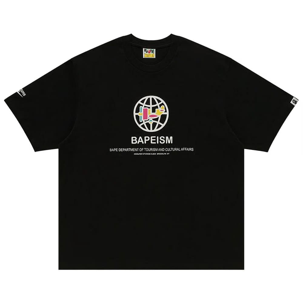 BAPE x KidSuper Bapeism Logo T-Shirt Black