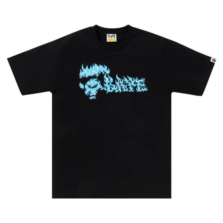 BAPE Flame Ape Face T-Shirt Black/Blue