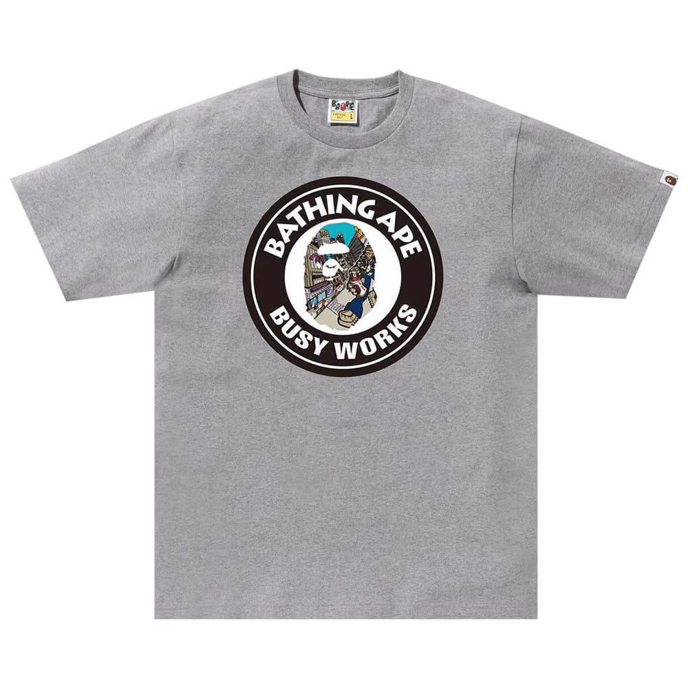 BAPE Comic Art Busy Works T-Shirt Grey