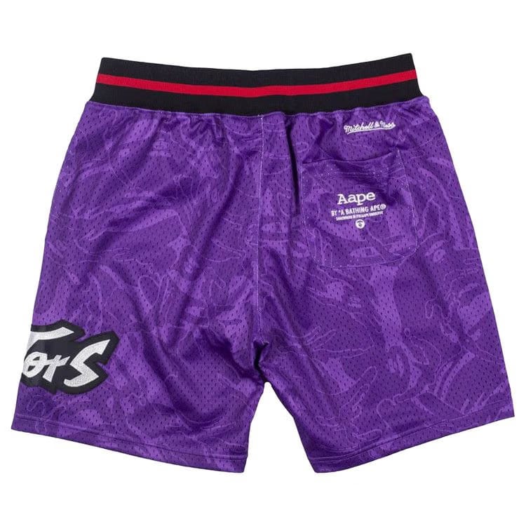 BAPE x Mitchel & Ness Shorts Toronto Raptors Purple