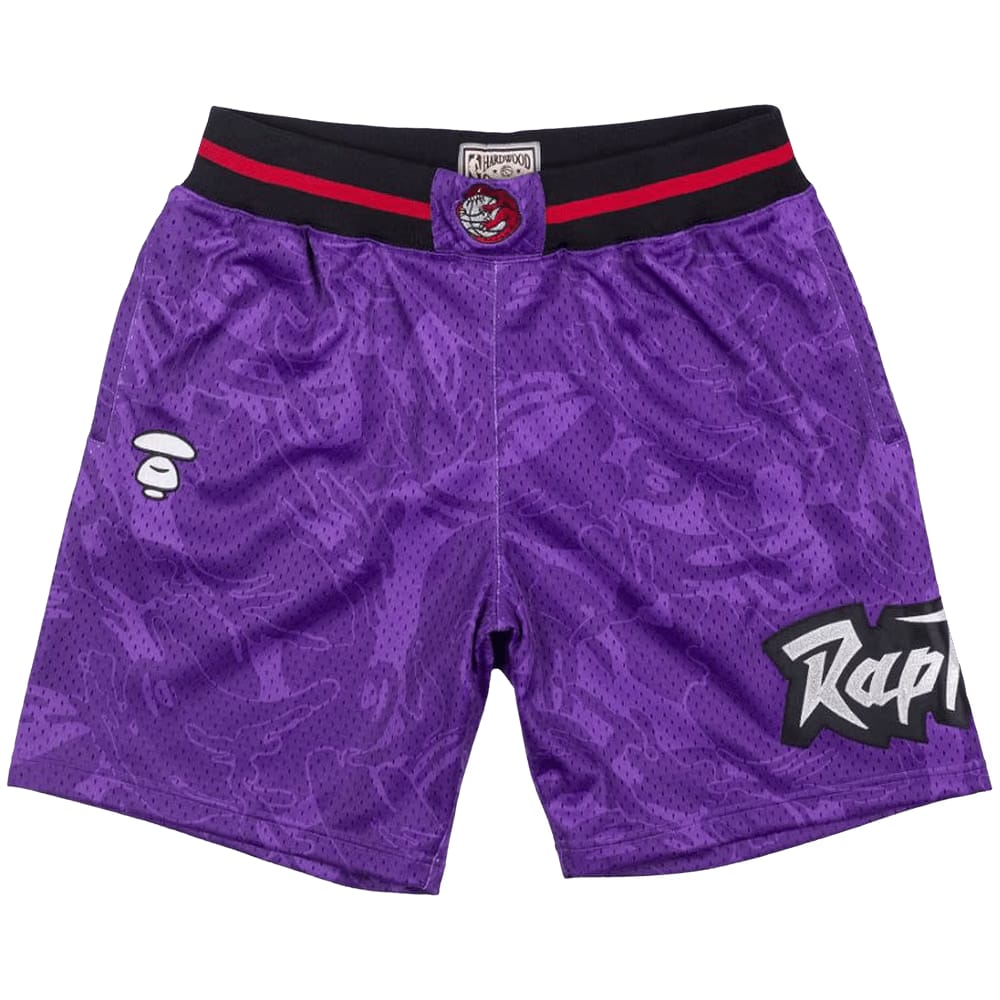 BAPE x Mitchel & Ness Shorts Toronto Raptors Purple