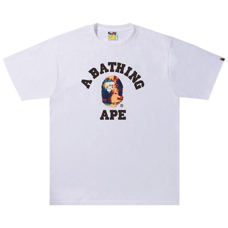 BAPE Tie Dye College T-Shirt White/Multicolor