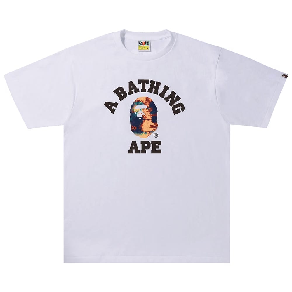 BAPE Tie Dye College T-Shirt White/Multicolor