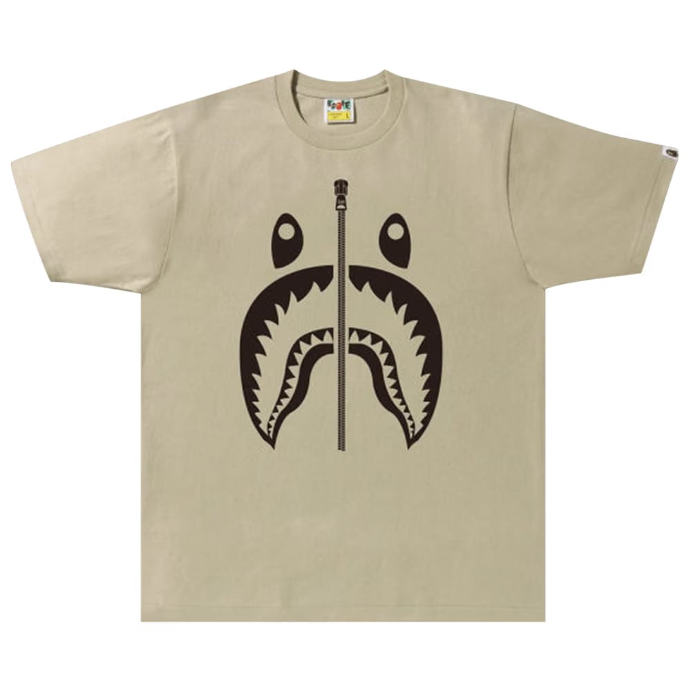 BAPE Bicolor Shark T-Shirt Beige