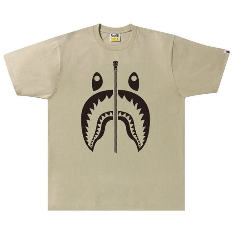 BAPE Bicolor Shark T-Shirt Beige