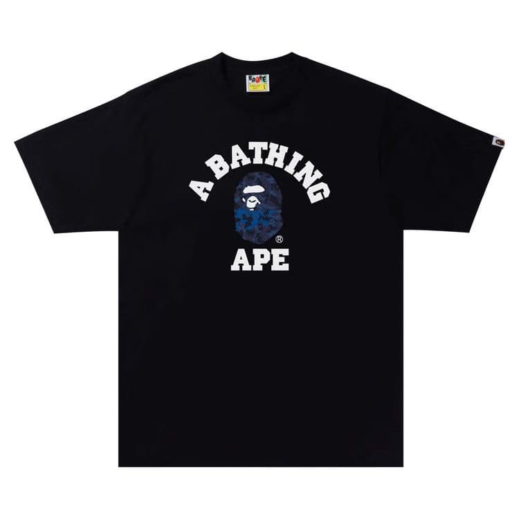 BAPE Sand Camo College T-Shirt Black/Navy