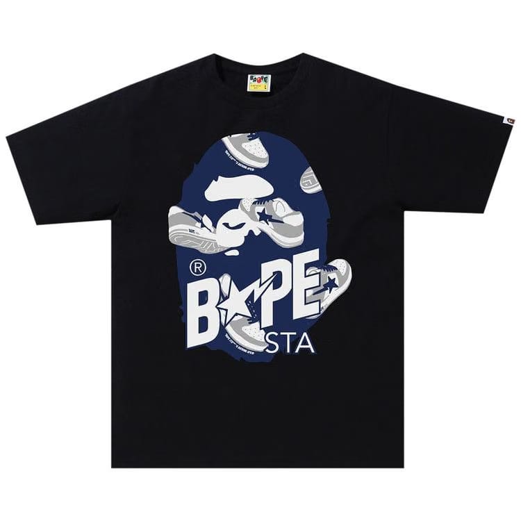 BAPE Random Bape Sta Ape Head Relaxed T-Shirt Black/Navy