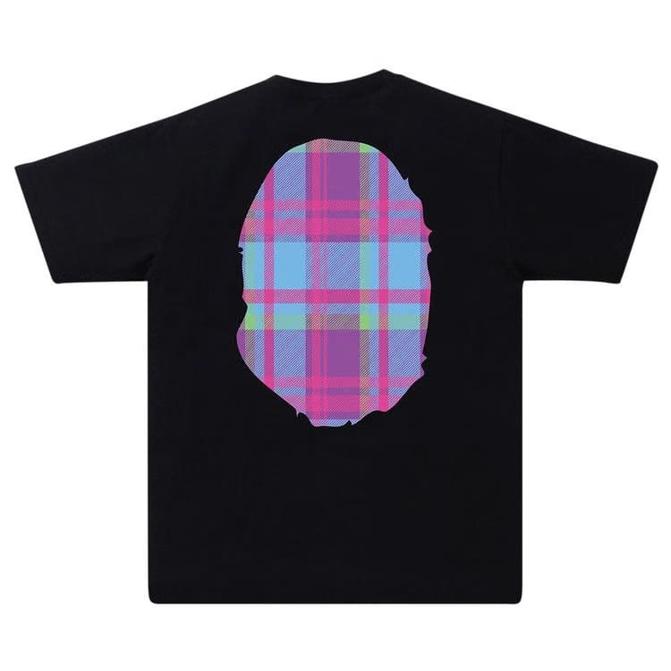 BAPE Check Big Ape Head T-Shirt Black/Purple