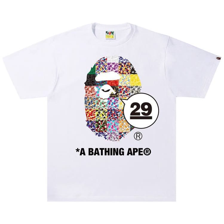 BAPE 29th Anniversary Ape Head T-Shirt White