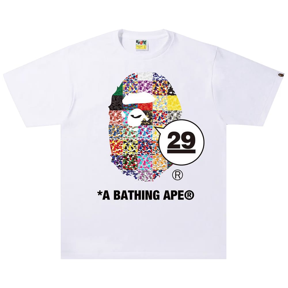BAPE 29th Anniversary Ape Head T-Shirt White