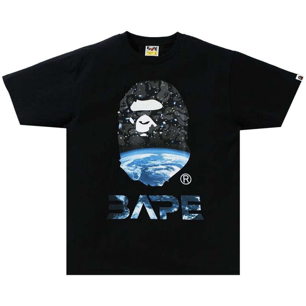 BAPE Space Camo Ape Head T-Shirt Black