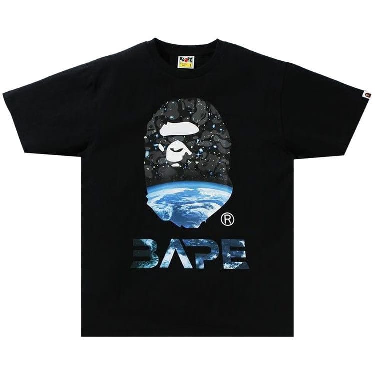 BAPE Space Camo Ape Head T-Shirt Black