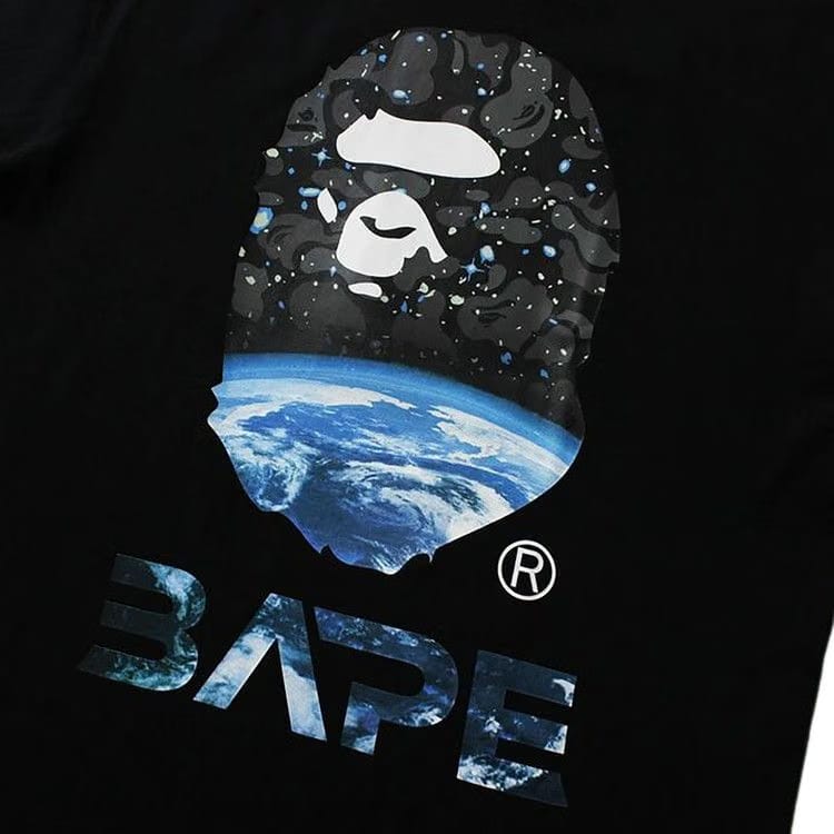 BAPE Space Camo Ape Head T-Shirt Black