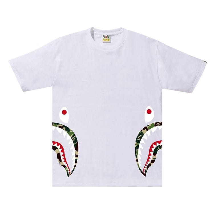 BAPE ABC Camo Side Shark T-Shirt White/Green