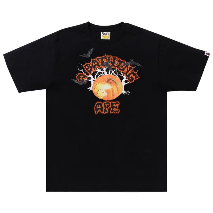 BAPE Halloween Jack O' Lantern College T-Shirt Black