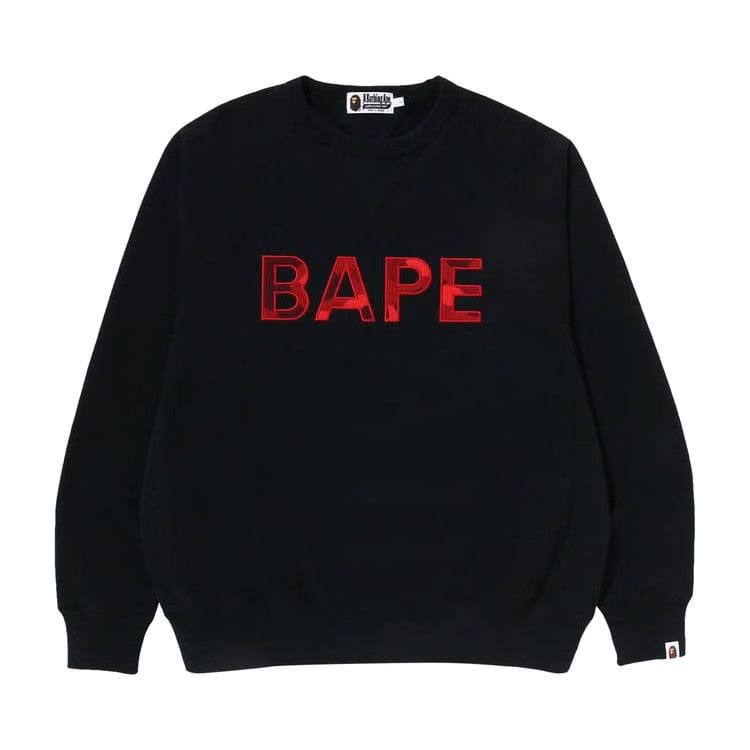 BAPE Patch Relaxed Fit Crewneck Black