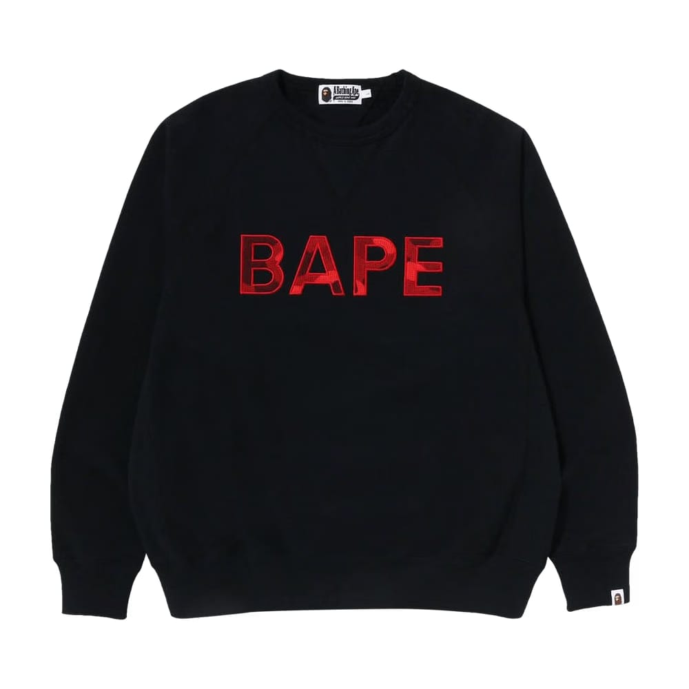 BAPE Patch Relaxed Fit Crewneck Black