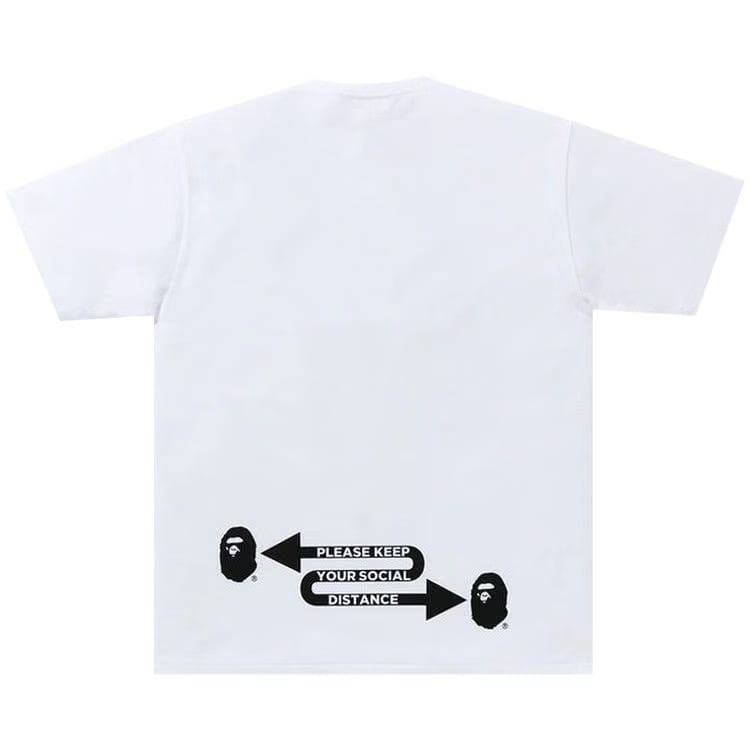 BAPE Social Distance Big Ape Head T-Shirt White
