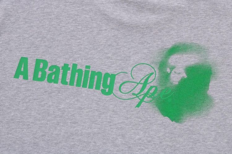 BAPE Water Print Logo Relaxed Fit T-Shirt Grey
