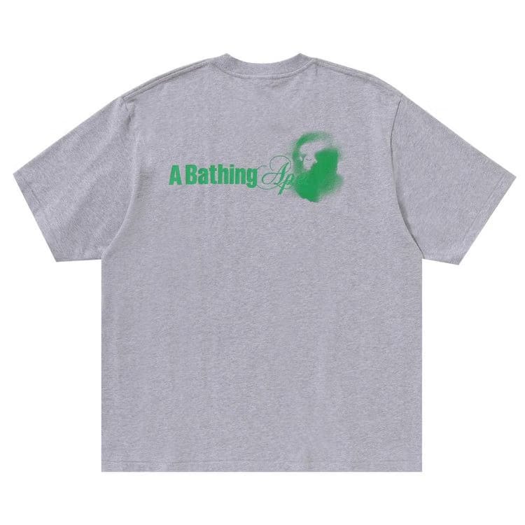 BAPE Water Print Logo Relaxed Fit T-Shirt Grey