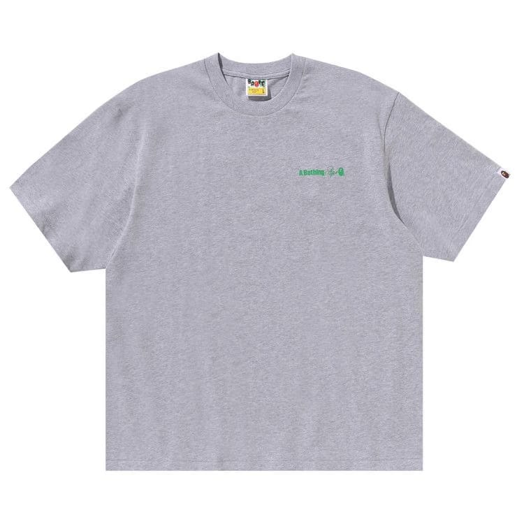 BAPE Water Print Logo Relaxed Fit T-Shirt Grey