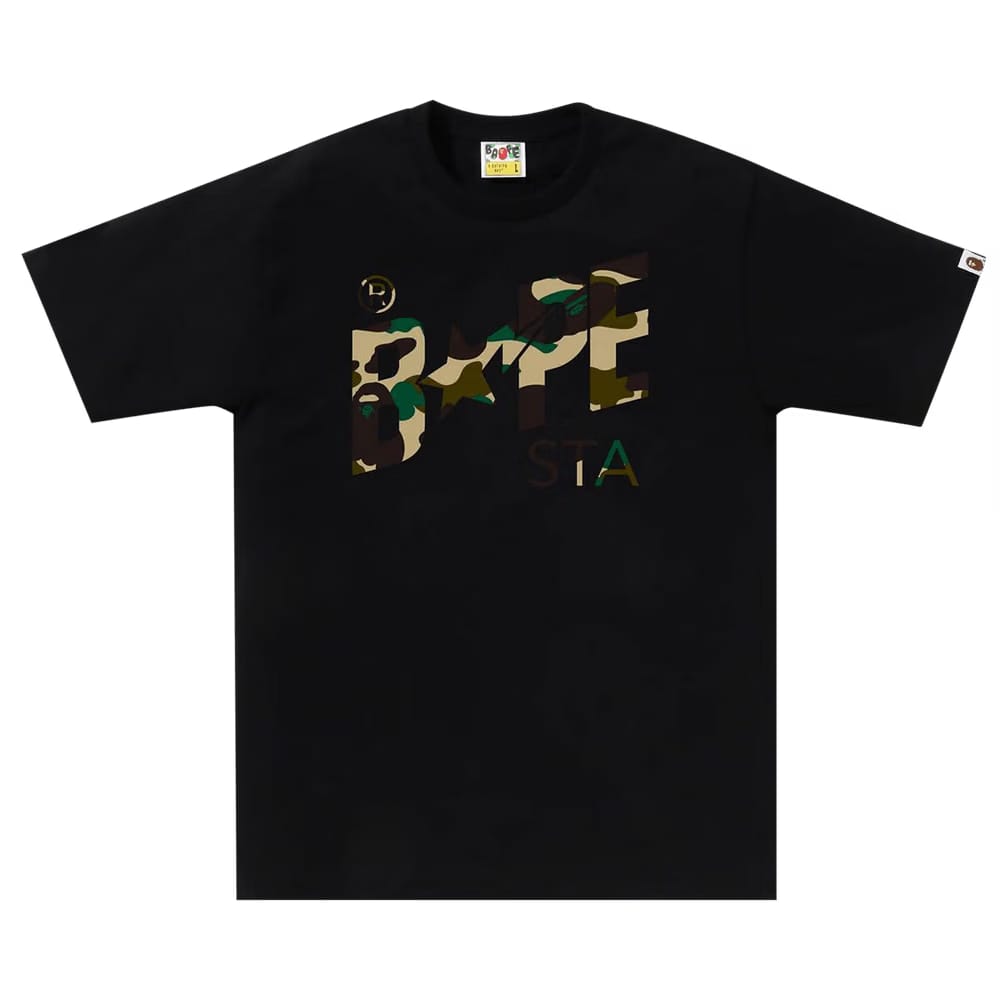BAPE 1st Camo Bape Sta T-Shirt Black/Yellow