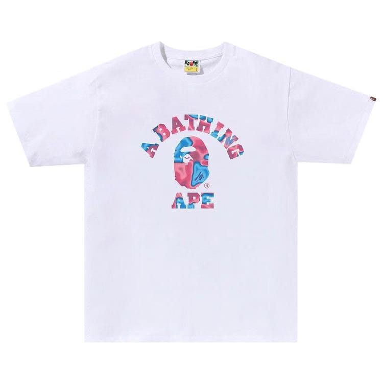 BAPE Liquid Camo College T-Shirt White/Pink