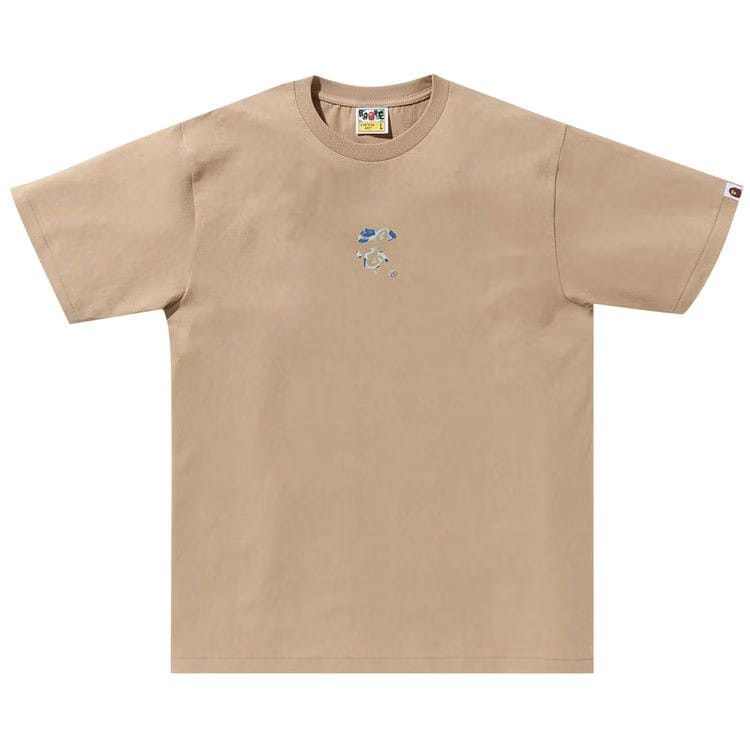 BAPE Liquid Camo Small Ape Face T-Shirt Beige