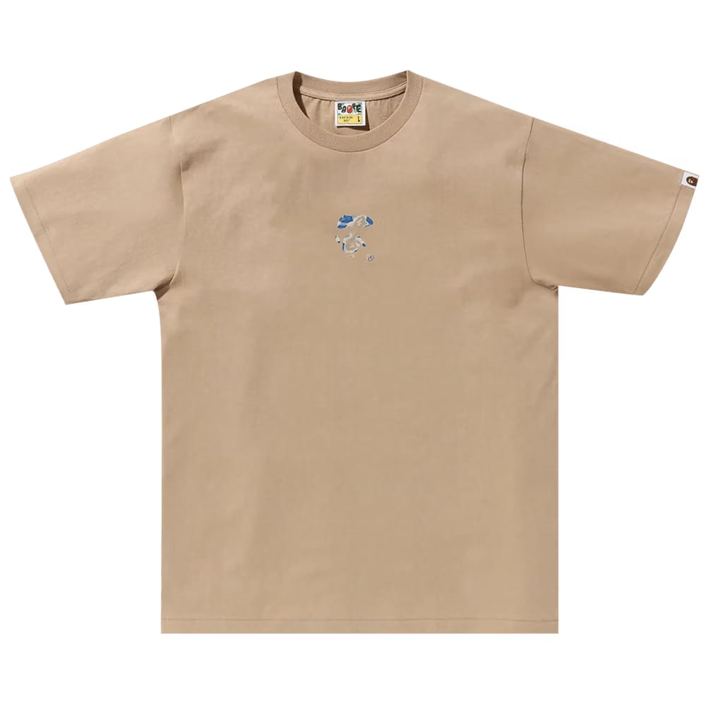 BAPE Liquid Camo Small Ape Face T-Shirt Beige