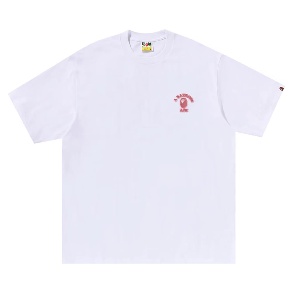 BAPE College One Point Relaxed Fit T-Shirt White