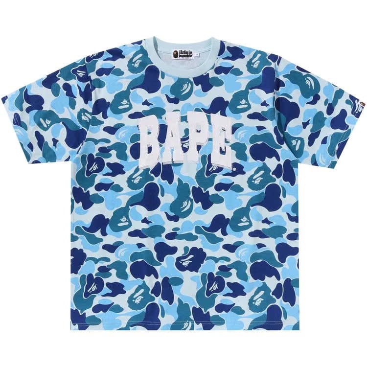 BAPE ABC Camo Relaxed Fit Logo T-Shirt Blue