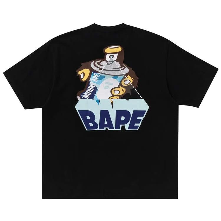 BAPE Graffiti Logo Relaxed Fit T-Shirt Black
