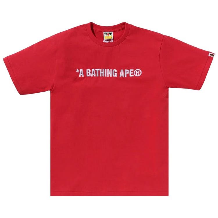 BAPE A Bathing Ape Logo T-Shirt Red