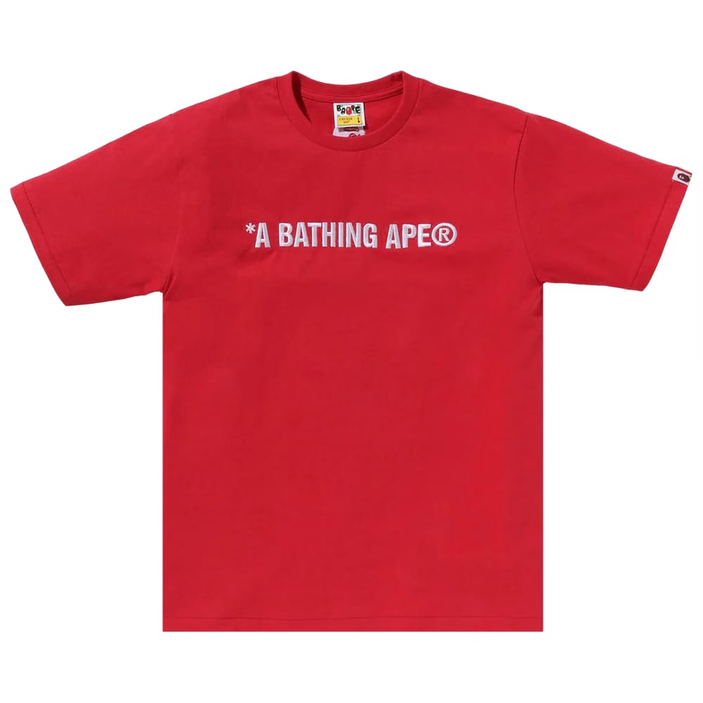 BAPE A Bathing Ape Logo T-Shirt Red