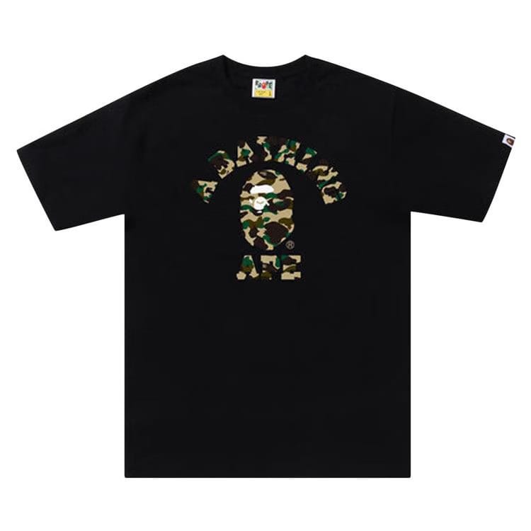 BAPE 1st Camo College T-Shirt Black/Yellow