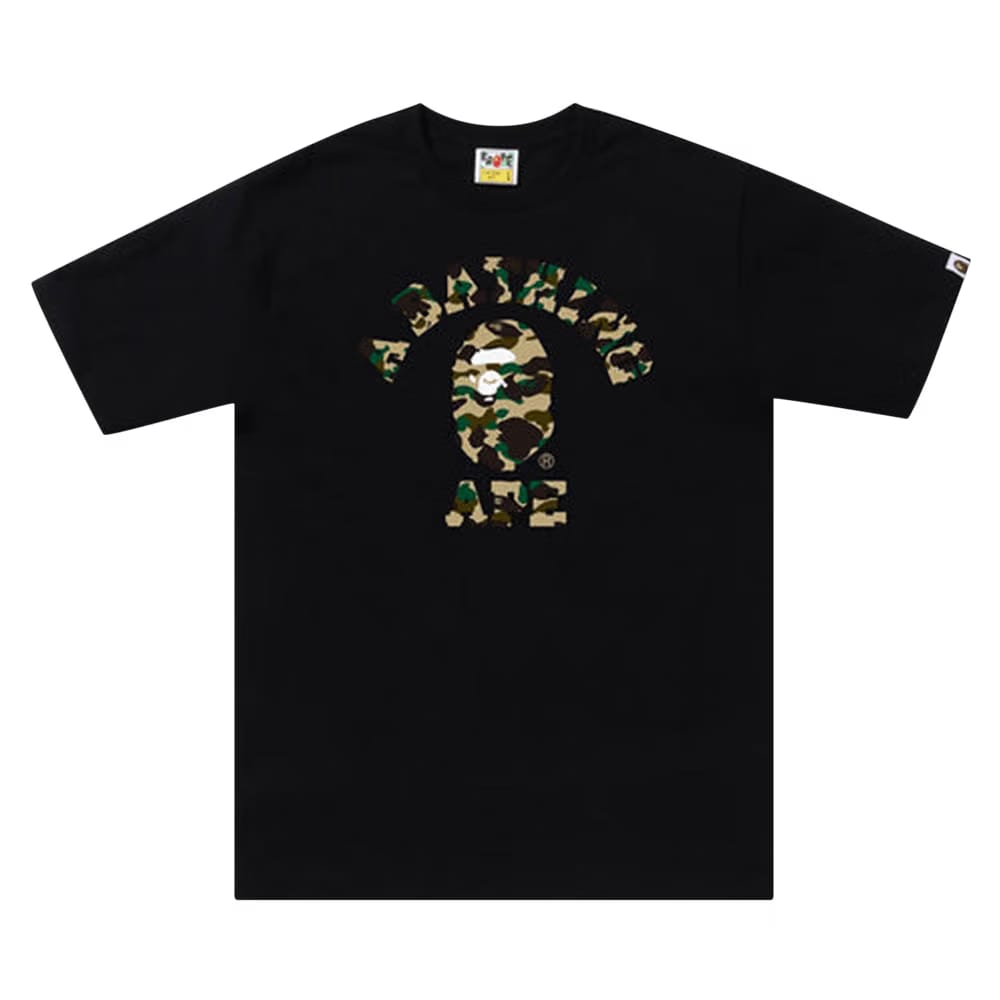 BAPE 1st Camo College T-Shirt Black/Yellow