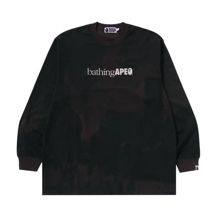 BAPE Overprint Logo Relaxed Fit Long-Sleeve T-Shirt Black