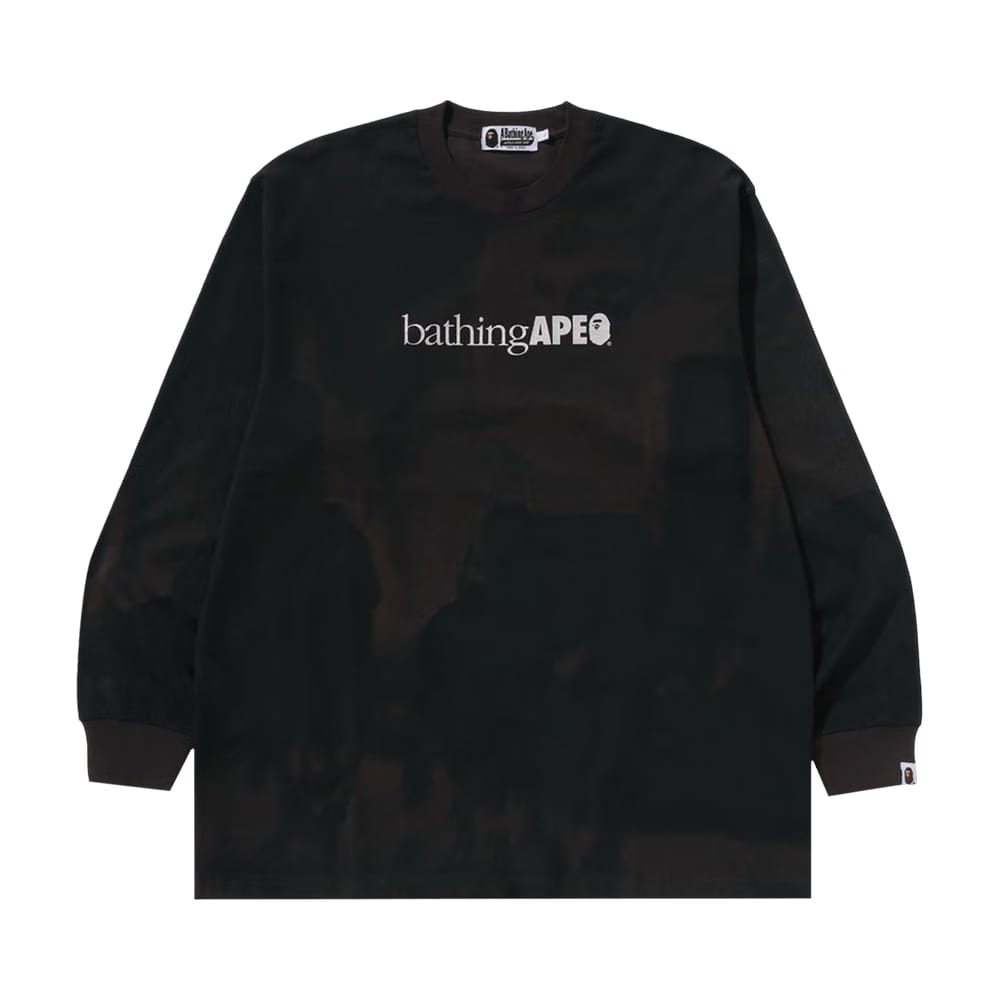 BAPE Overprint Logo Relaxed Fit Long-Sleeve T-Shirt Black