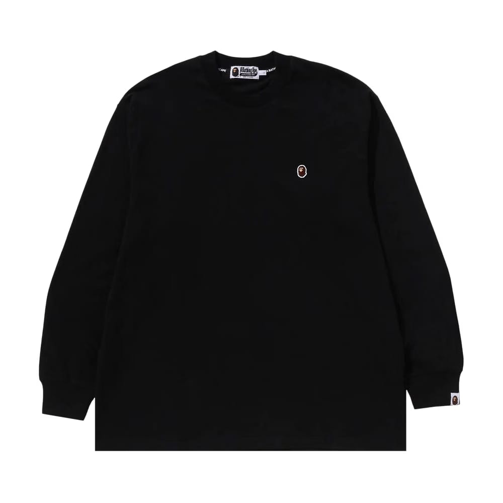 BAPE One Point Ape Head Relaxed Fit Long-Sleeve T-Shirt Black