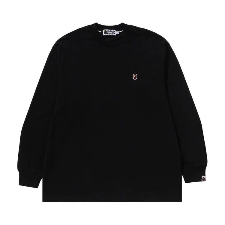 BAPE One Point Ape Head Relaxed Fit Long-Sleeve T-Shirt Black