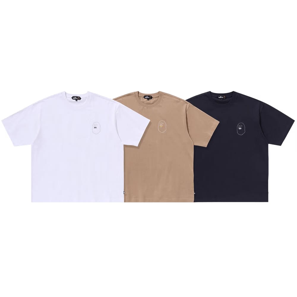 BAPE Logo T-Shirt (3 Pack) White/Beige
