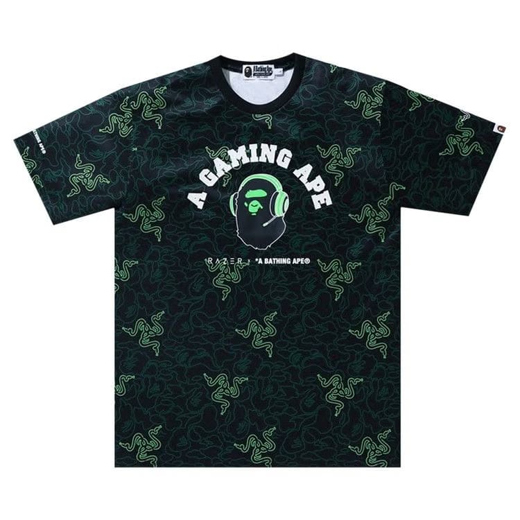 BAPE x Razer Neon Camo Team T-Shirt Green