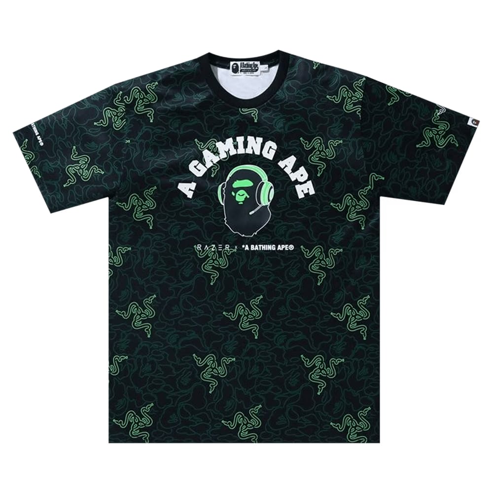 BAPE x Razer Neon Camo Team T-Shirt Green