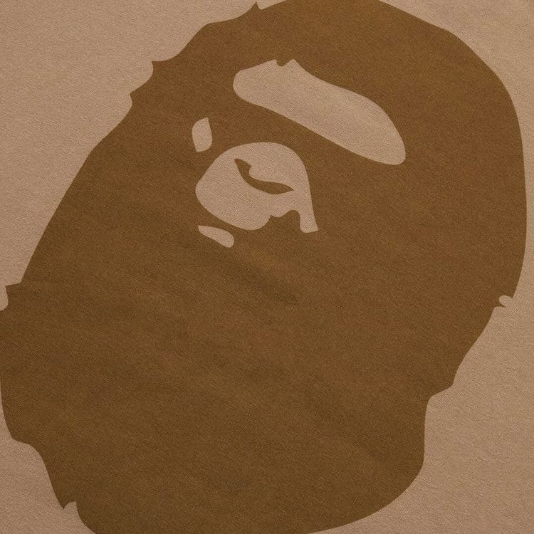 BAPE Ape Head Brushed Cotton Long-Sleeve T-Shirt Beige