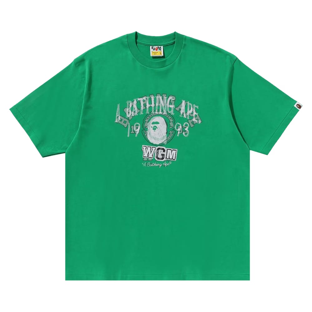 BAPE Layered College Relaxed Fit T-Shirt Green