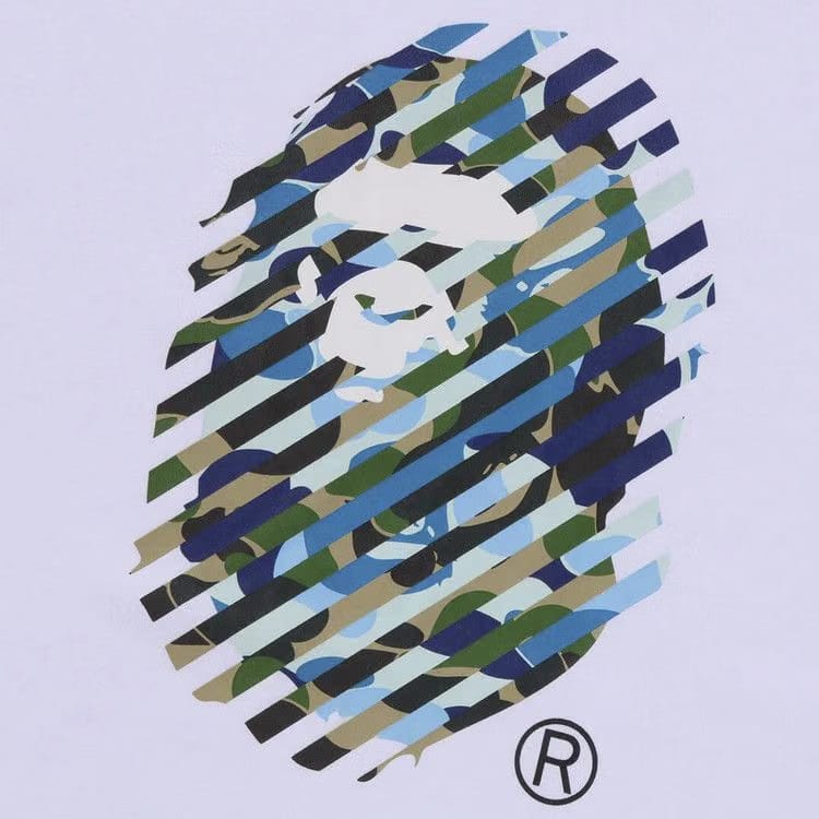 BAPE ABC Camo Illusion Ape Head Relaxed Fit T-Shirt White
