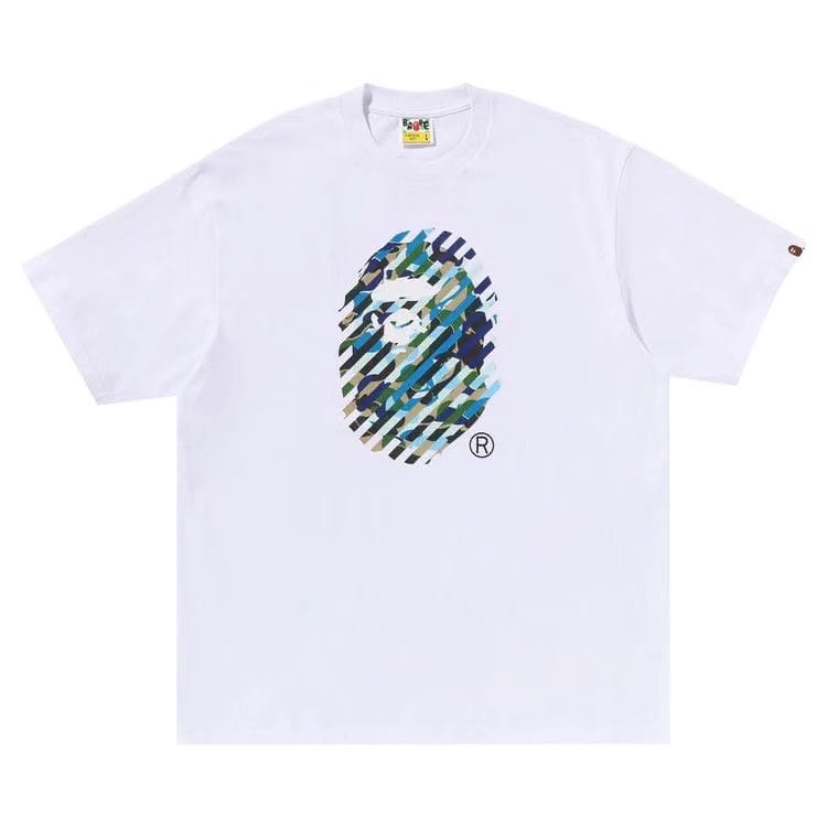 BAPE ABC Camo Illusion Ape Head Relaxed Fit T-Shirt White